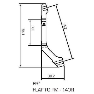 TRP - Adaptor FR1 - Flat Mount - Rear 140 - from TRP Brakes