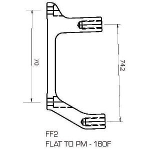 TRP - Adaptor FF2 - Flat Mount - Front 160 - from TRP Brakes